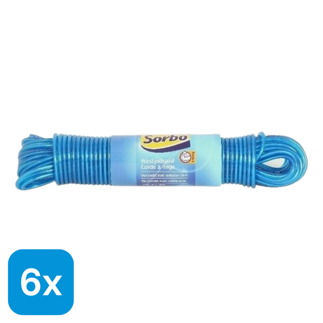 6x Sorbo Waslijndraad - 20 m