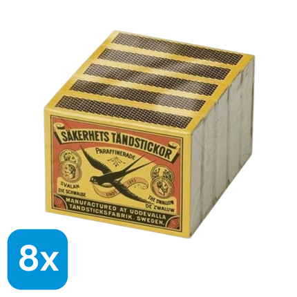8x Zwaluw Lucifers - 5 stuks