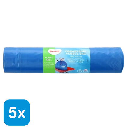 5x Dumil Vuilniszakken 120L - 10 stuks