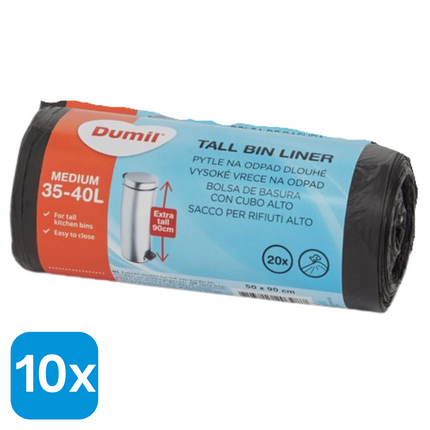 10x Dumil Vuilniszakken 35-40L - 20 stuks