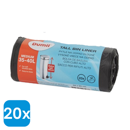 20x Dumil Vuilniszakken 35-40L - 20 stuks