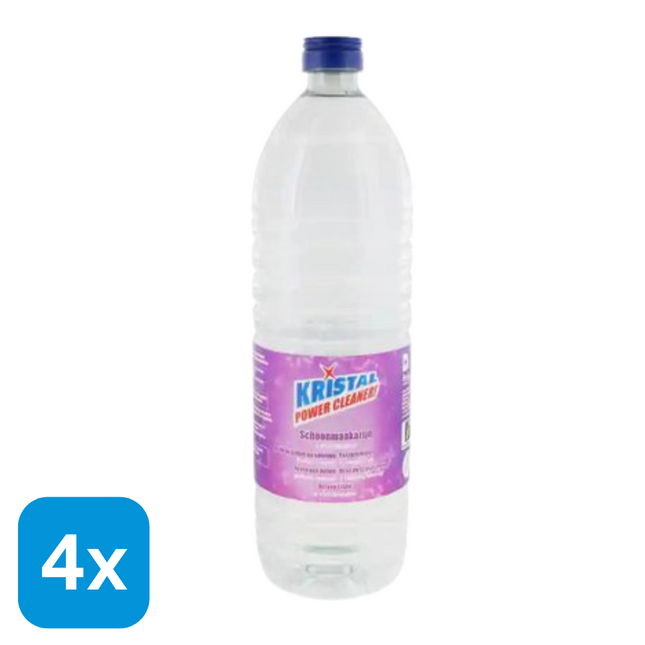 4x Kristal Schoonmaakazijn Lavendel - 1 liter