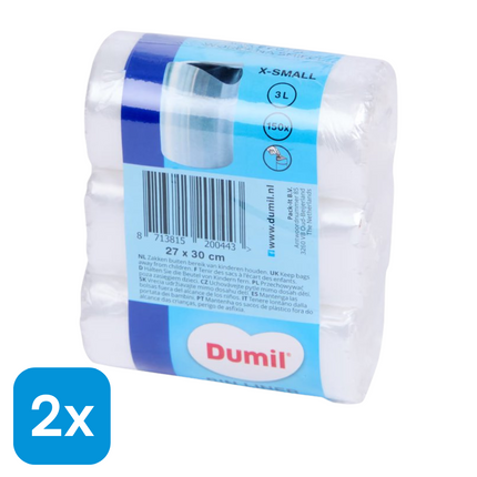 2x Dumil Afvalzakken 3L - 150 stuks