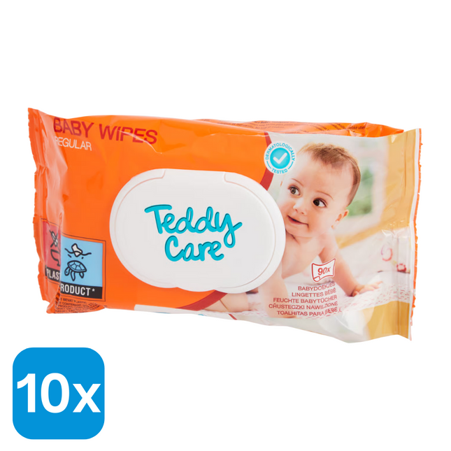 10x Teddy Care Vochtige Billendoekjes - 90 stuks
