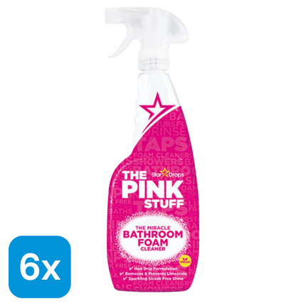 6x The Pink Stuff Badkamerreiniger - 750 ml