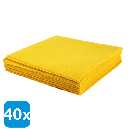 40x Huishouddoekjes Geel