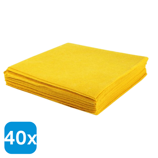 40x Huishouddoekjes Geel