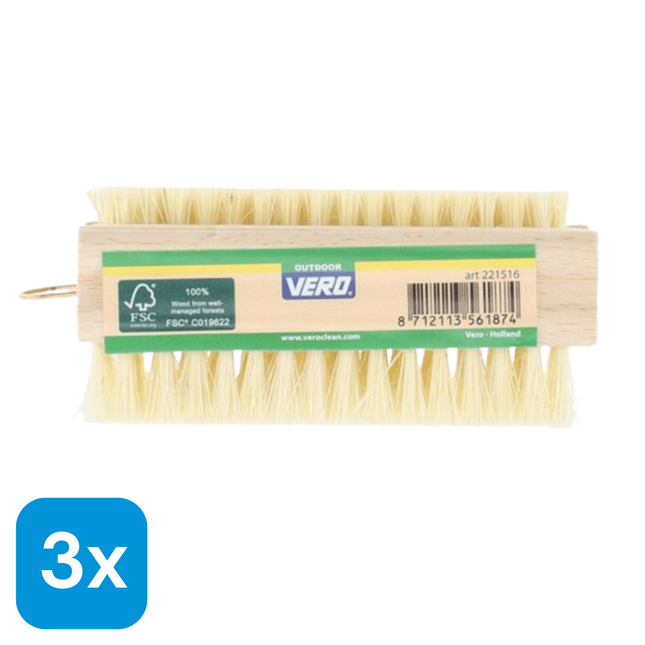 3x Vero Nagelborstel Hout