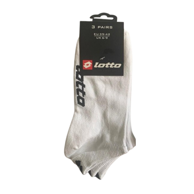 Lotto Sneakersokken Wit Maat 39-42 - 3 paar