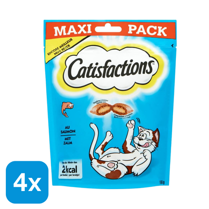 4x Catisfactions Kattensnack Zalm - 180 gr
