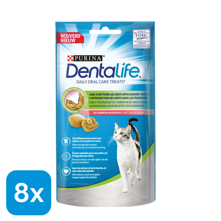8x Purina Dentalife Zalm - 40 gr