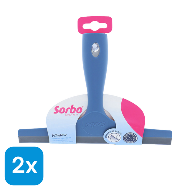 2x Sorbo Douchewisser met Zuignap