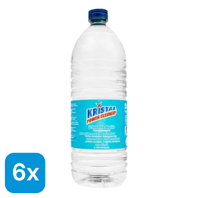 6x Kristal Schoonmaakazijn Eucalyptus - 1 liter