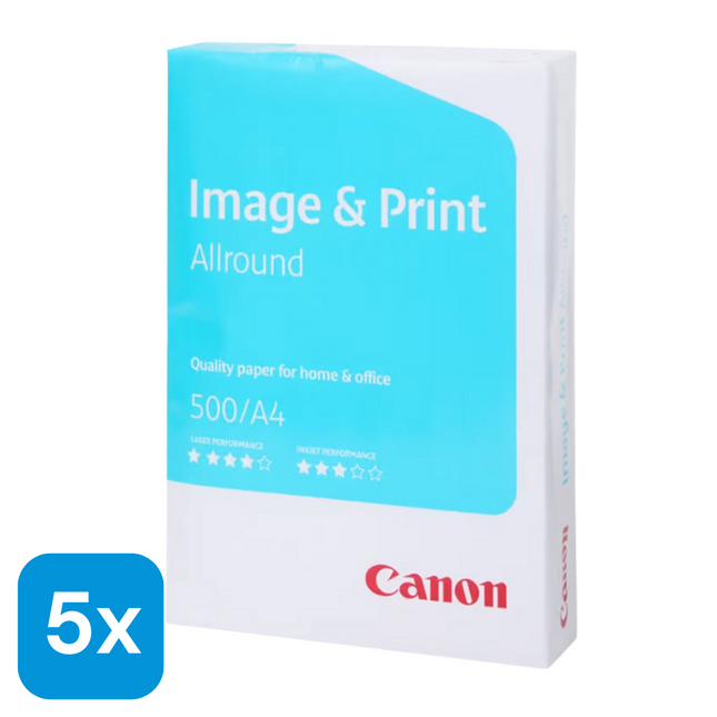 5x Canon Printpapier A4 - 500 stuks