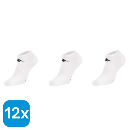 12x Kappa Sneakersokken Wit Maat 35-38