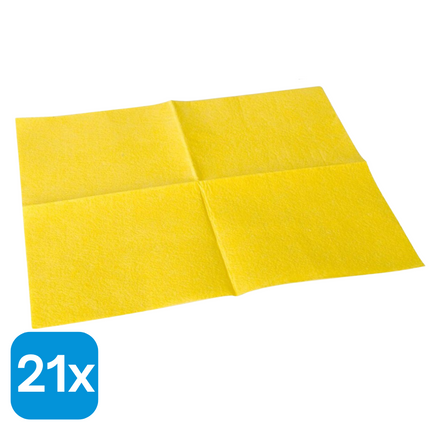 21x Huishouddoekjes Geel