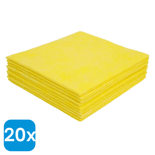 20x Huishouddoekjes Geel