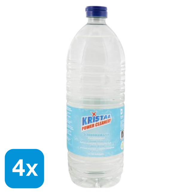 4x Kristal Schoonmaakazijn Eucalyptus - 1 liter