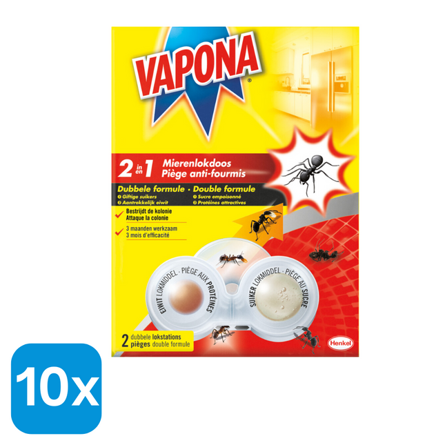 10x Vapona Mierenlokdoos - 2 stuks
