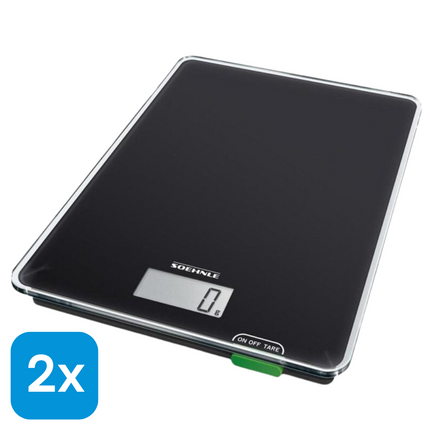 2x Soehnle Digitale Keukenweegschaal Zwart
