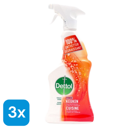 3x Dettol Power Keukenreiniger Spray - 750 ml