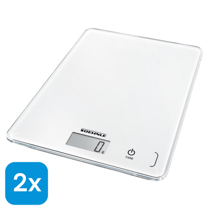 2x Soehnle Digitale Keukenweegschaal Wit