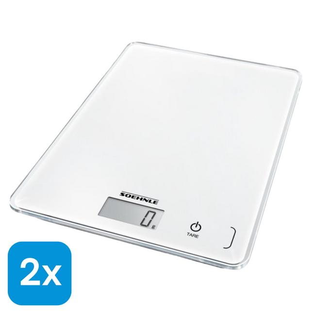 2x Soehnle Digitale Keukenweegschaal Wit