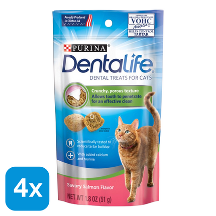 4x Purina Dentalife Zalm - 40 gr