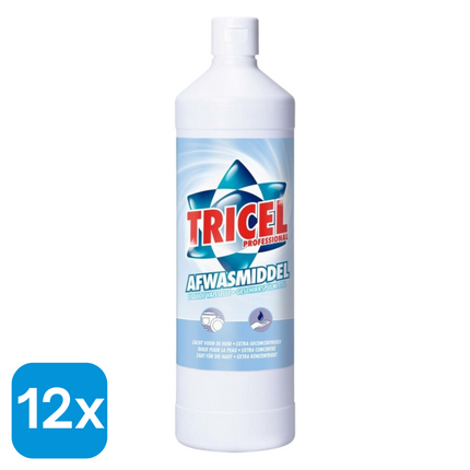 12x Tricel Afwasmiddel - 1 liter