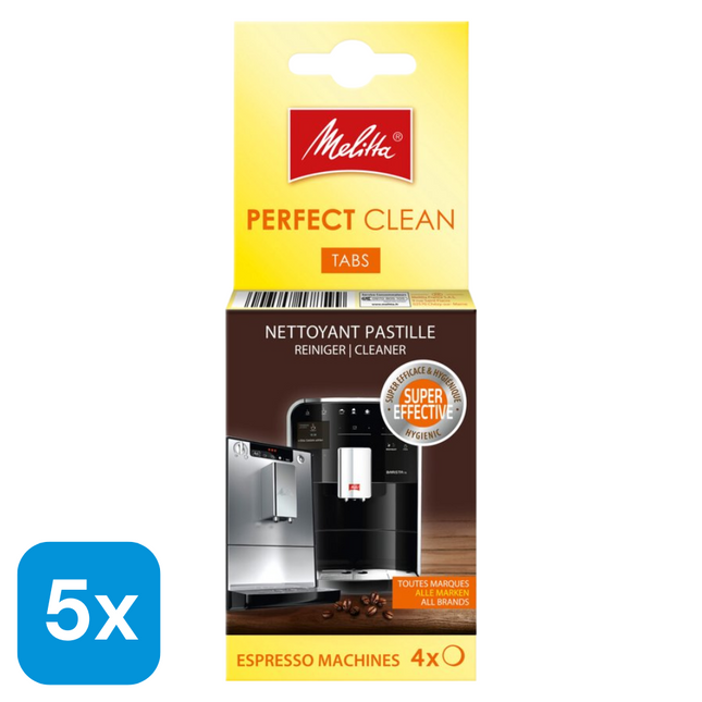 5x Melitta Perfect Clean Reinigingstabletten - 4 stuks