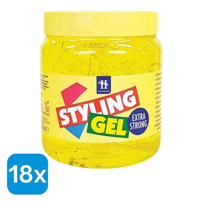 18x Hegron Styling Haargel Extra Strong - 500 ml