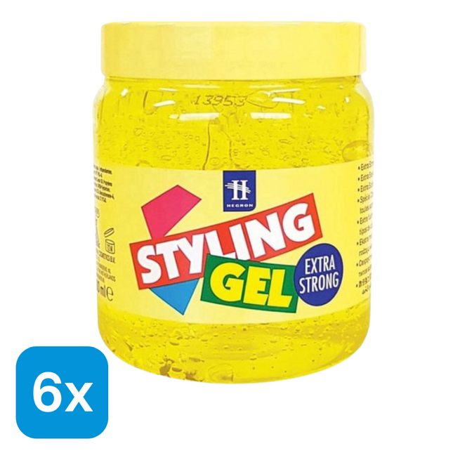 6x Hegron Styling Haargel Extra Strong - 500 ml