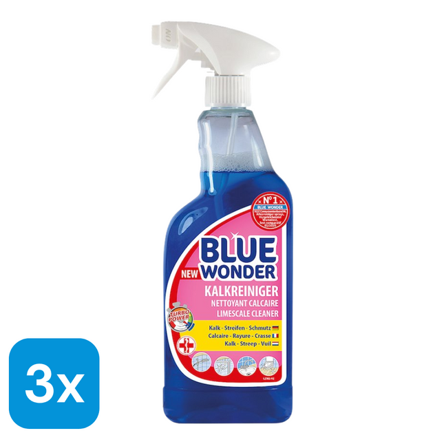 3x Blue Wonder Kalkreiniger - 750 ml