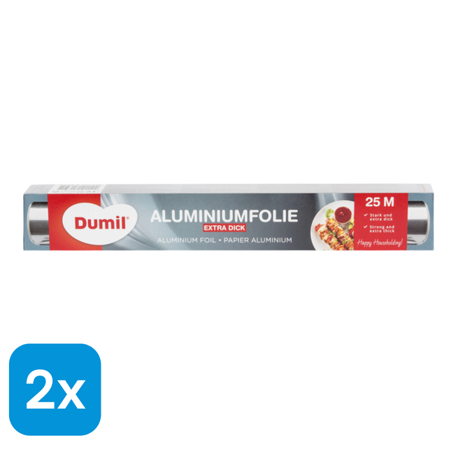 2x Dumil Aluminiumfolie - 25 m