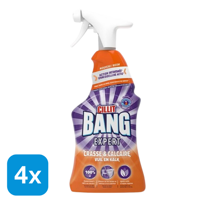 4x Cillit Bang Anti-kalk Spray - 750 ml