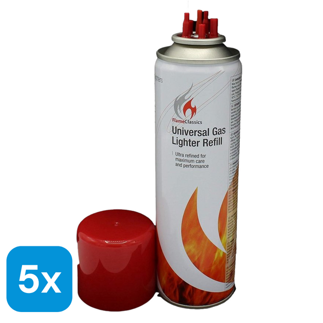 5x Aanstekergas Navulling - 250 ml