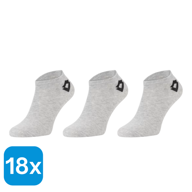 18x Lotto Sneakersokken Grijs Maat 39-42