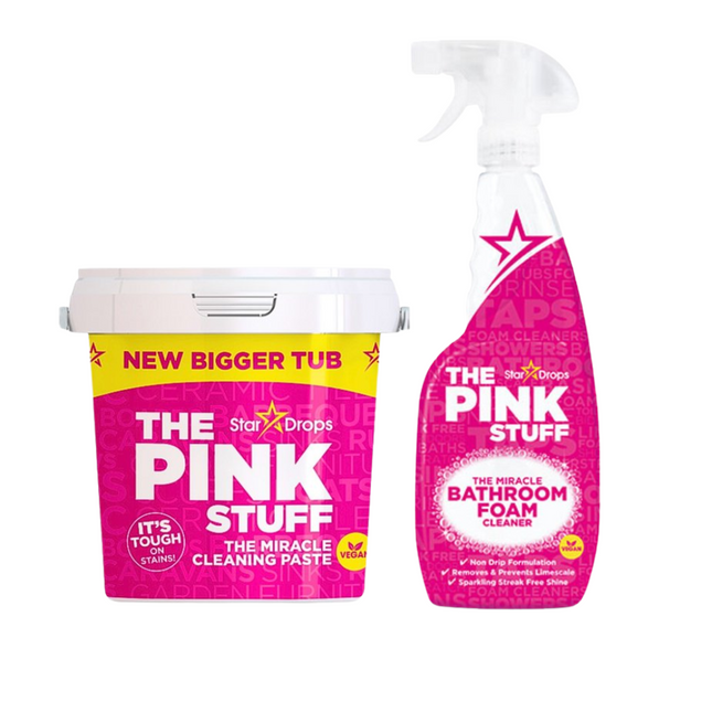 The Pink Stuff Cleaning Paste - 850 gr + The Pink Stuff Badkamerreiniger - 850 ml