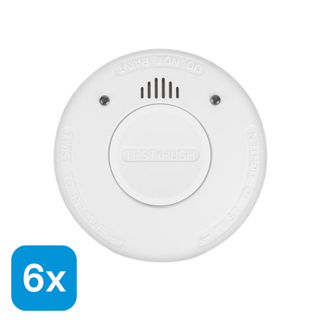 6x Smartwares Rookmelder PD-8829