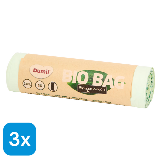 3x Dumil Bio Afvalzakken 240L - 3 stuks
