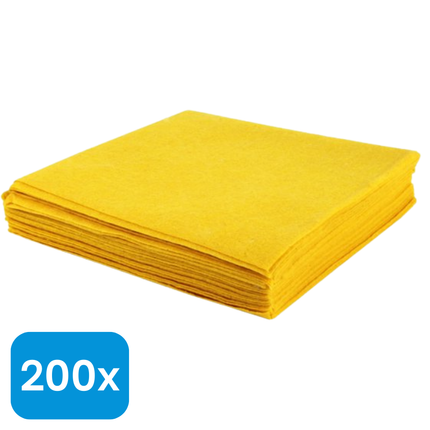 200x Huishouddoekjes Geel