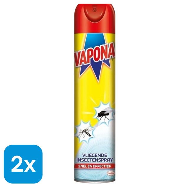 2x Vapona Vliegende Insectenspray - 400 ml