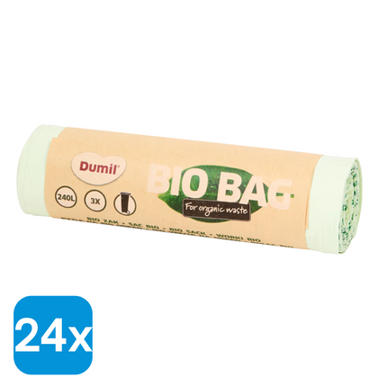24x Dumil Bio Afvalzakken 240L - 3 stuks