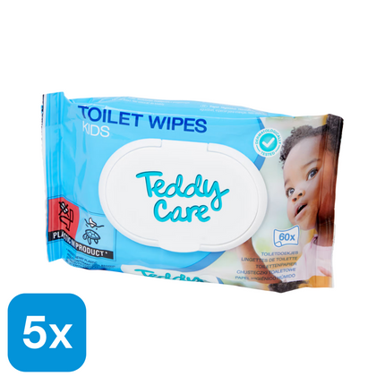 5x Teddy Care Vochtige Billendoekjes - 60 stuks