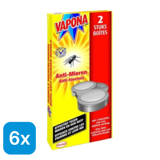 6x Vapona Mierenlokdoos - 2 stuks