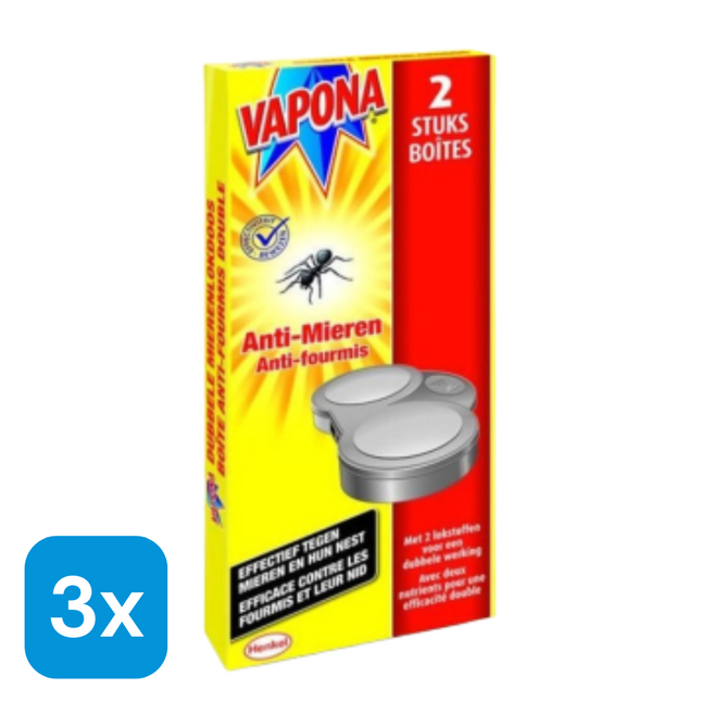 3x Vapona Mierenlokdoos - 2 stuks