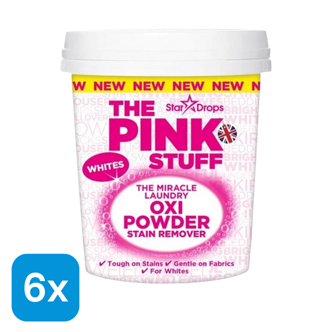 6x The Pink Stuff Vlekverwijderaar Witte Was - 1 kg