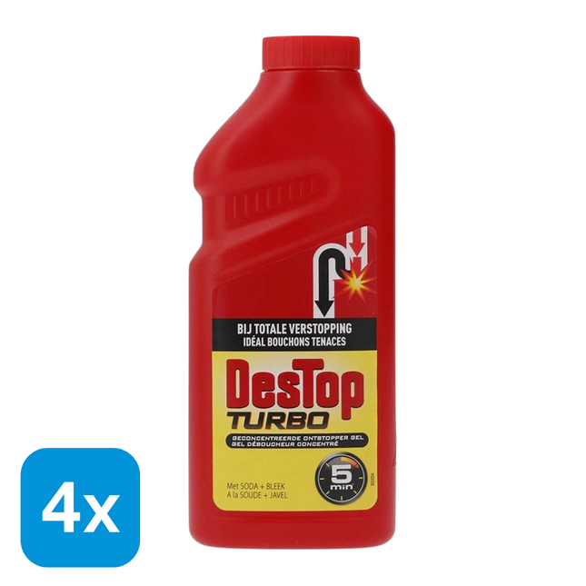 4x Destop Turbo Ontstopper - 1 liter