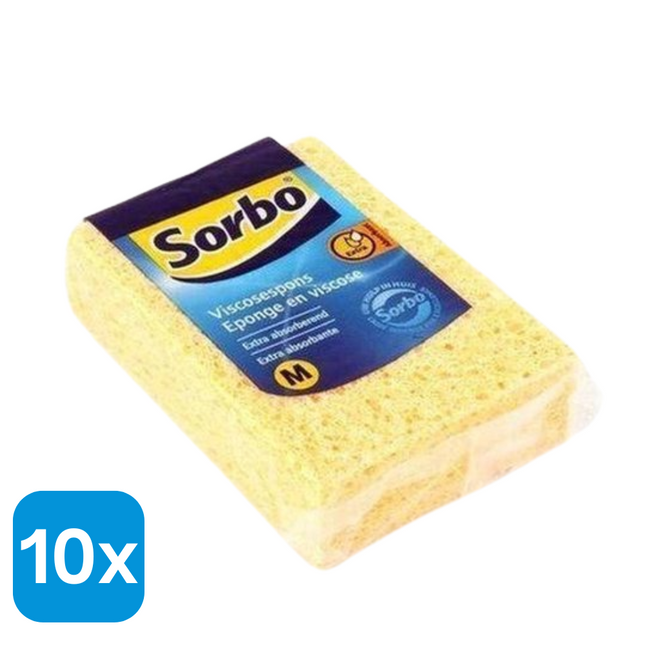 10x Sorbo Viscose Schoonmaakspons