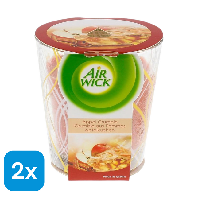 2x Air Wick Geurkaars Apple Crumble - 105 gr